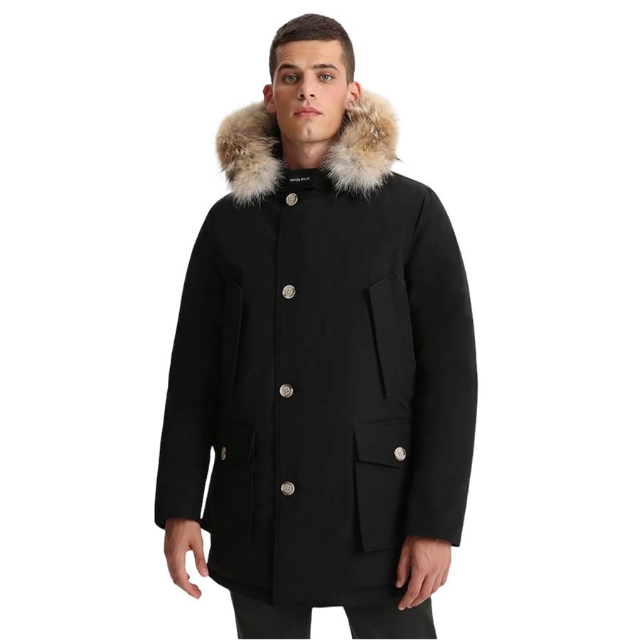 Arctic Parka in Ramar Cloth  giaccone con pelliccia removibile da uomo Woolrich | CFWOOU0482BLK